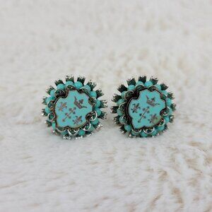 Vintage Turquoise Regal Screw Back Earrings
